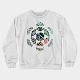 Geometric Hexagon Design Crewneck Sweatshirt